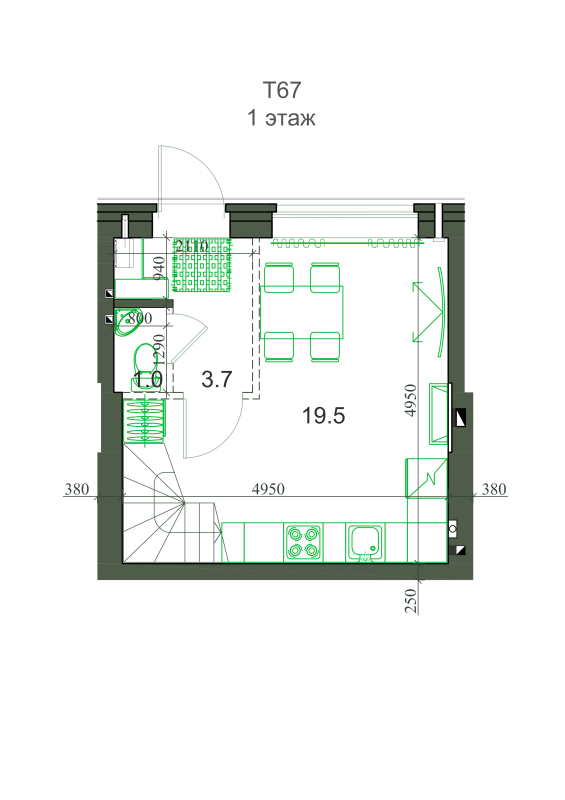 Проект Э6-Т67_3эт (фото) № 2